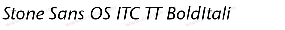 Stone Sans OS ITC TT BoldItalic字体转换